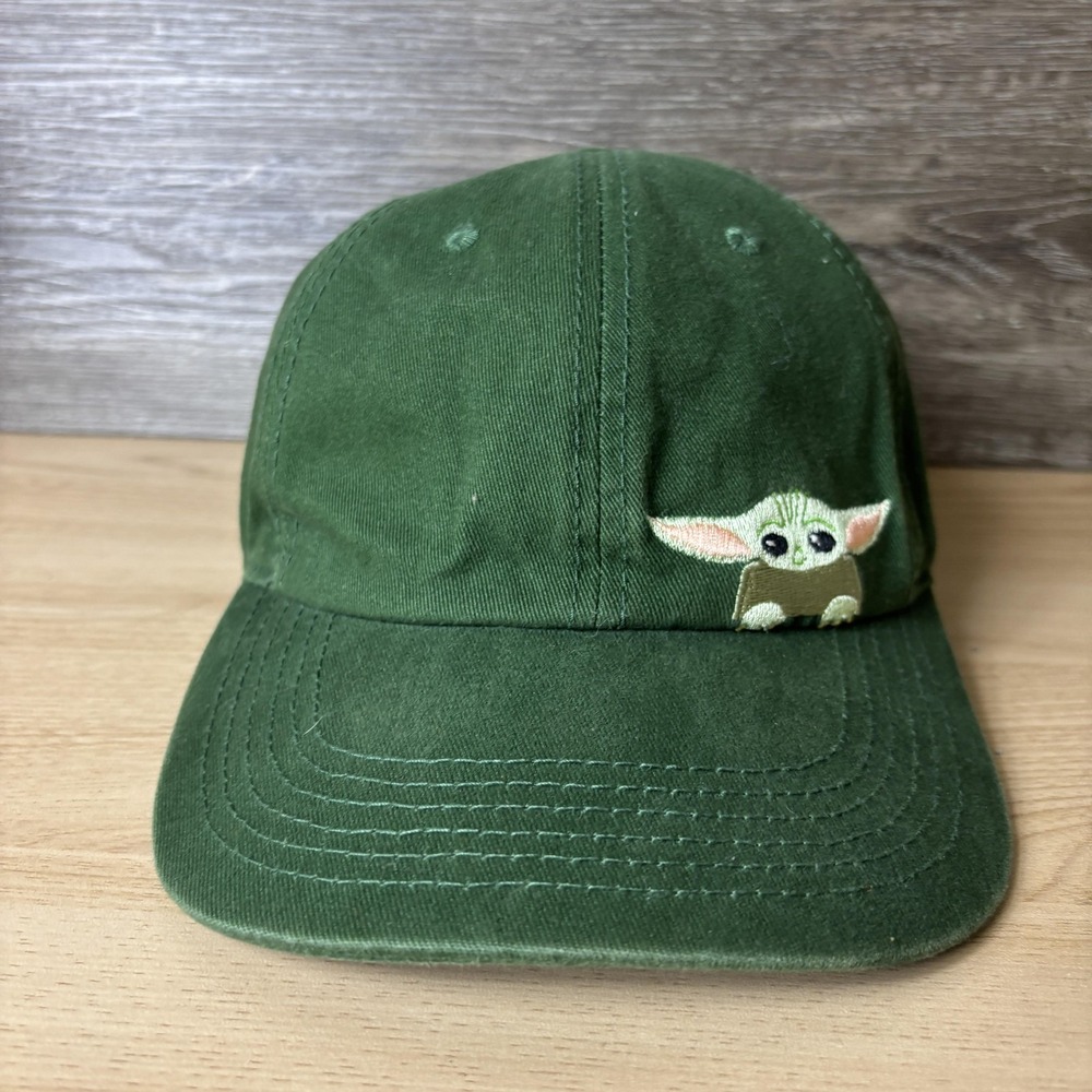 Star Wars Hat Cap Strap Back Green Womens Baby Yoda Embroidered Mandalorian